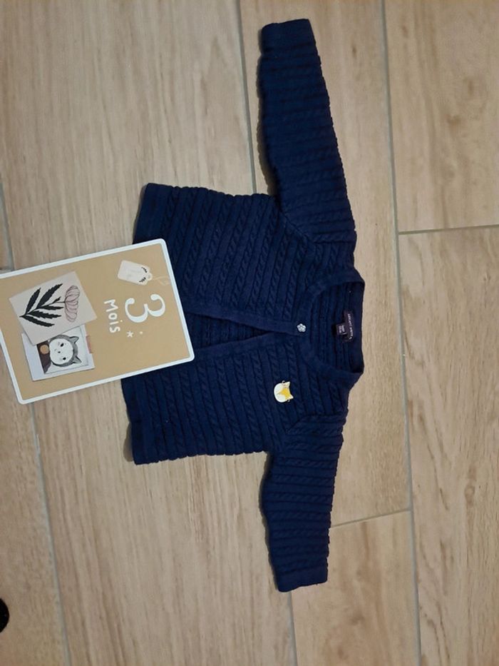 Gilet sergent major bleu marine 3 mois - photo numéro 4