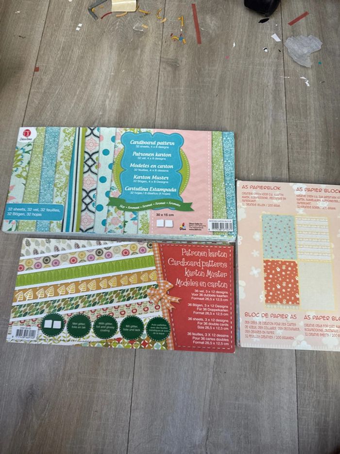 Lot papiers scrapbooking neuf