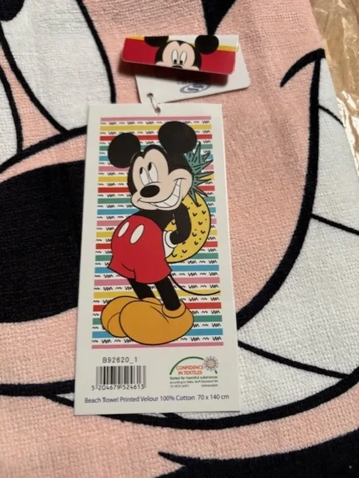 serviette de plage disney mickey neuve 70 x 140 cm - photo numéro 2