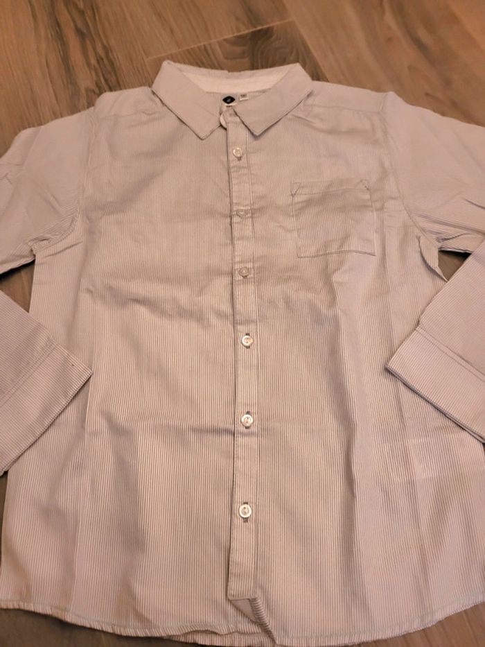 Chemise blanche à rayures 10 ans - photo numéro 2