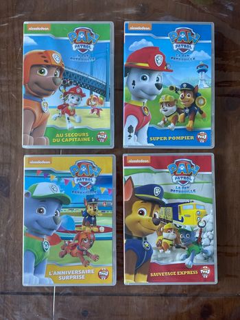 Lot de 4 DVD pat patrouille