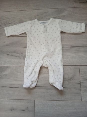 Pyjama velours ~ Chocolatine ~ 1mois (54cm)