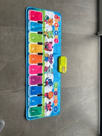 Tapis de piano musical pour enfants - GAROSA - 148x60 cm - Antidérapant - 10 touches - 8 sons musicaux