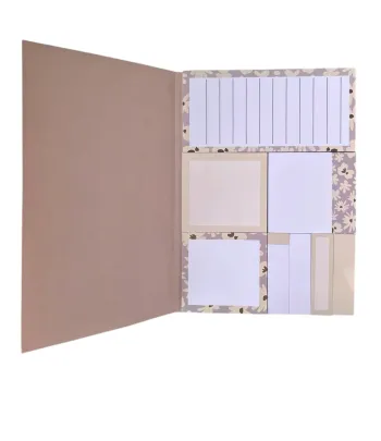 Set de 8 blocs Post-it – Motif floral beige et violet Neuf