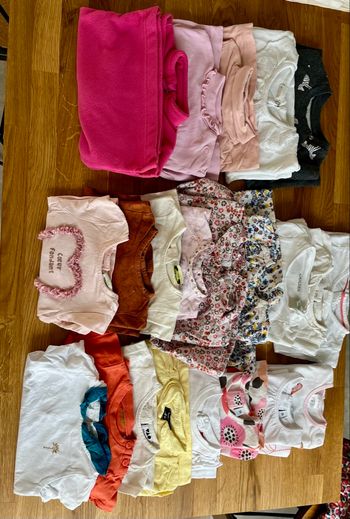 Lot 21 hauts bébé fille 3-6 mois