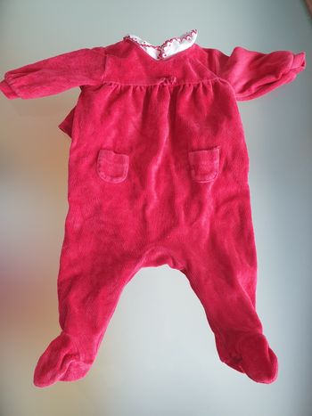 Pyjama jacadi 3 mois fille en velour
