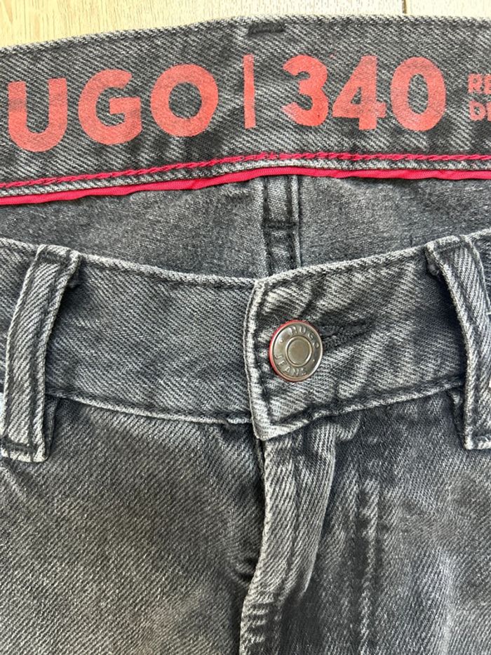 Jeans gris foncé Hugo loose tapered fit cropped W32 L32 - photo numéro 3