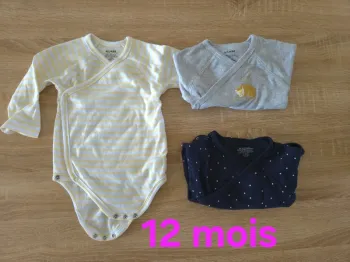 Lot body manches longues 12 mois