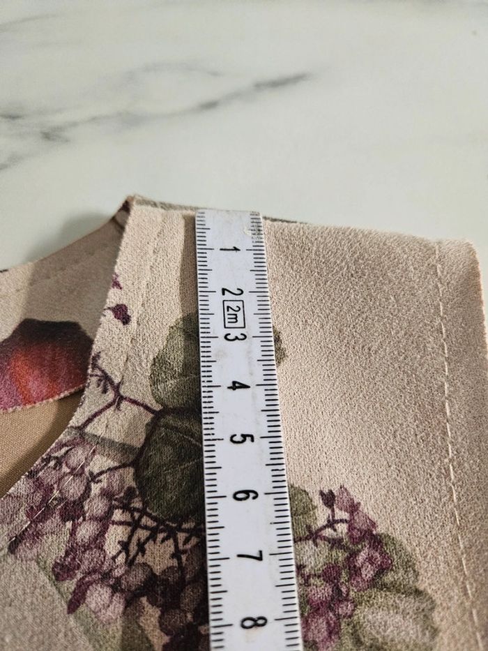 Cassis robe fleurie aspect daim taille 38 - photo numéro 9