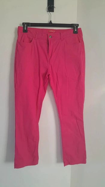 Pantalon rose fushia en coton