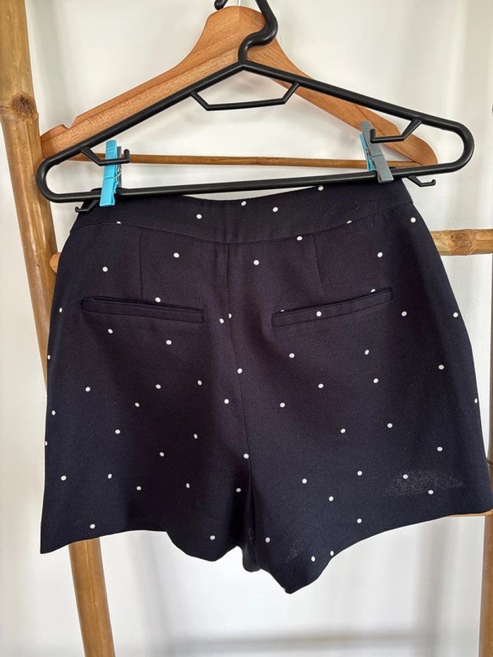 Short bleu marine à pois blanc Zara taille XS - photo numéro 7