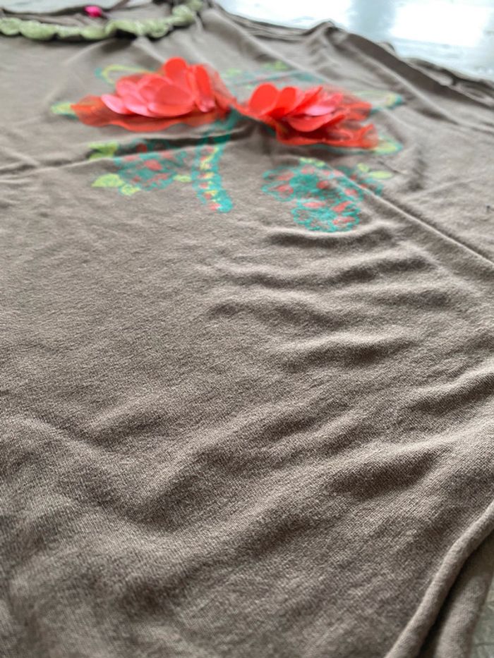 T-shirt manches courtes papillon relief - photo numéro 6