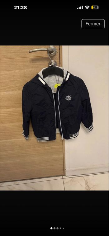 Blouson léger bleu marine neuf