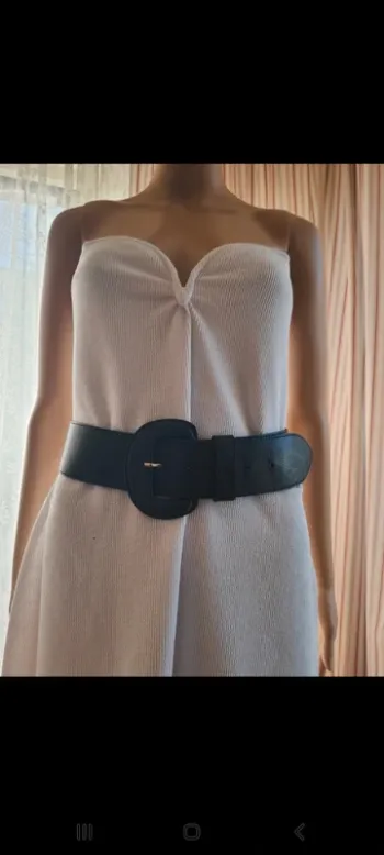 Ceinture en cuir noir Bradbury 80cm Handmade