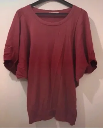 Haut femme camaïeu été très léger demie manche Bordeaux taille XL