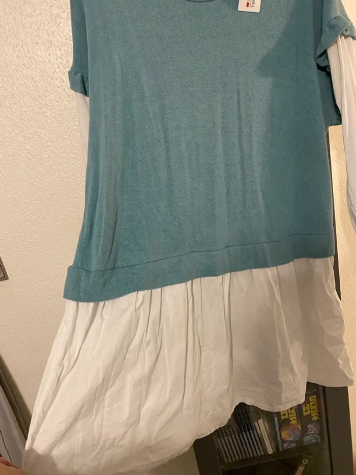 superbe robe tunique bi- matière taille 52 Italy neuf - photo numéro 3