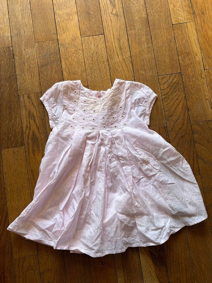 Robe rose poudré Chloé Baby – 6 mois