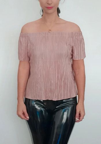 Haut gaufré chic épaules nues taille 38