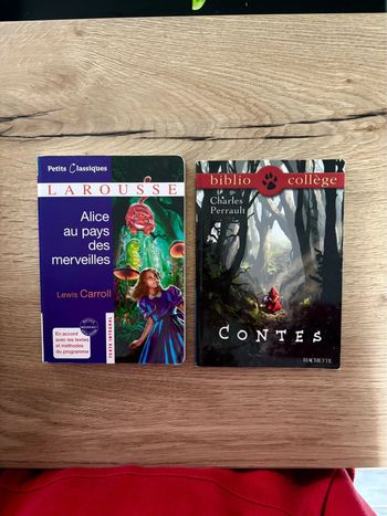 Lot de livres Alice au pays des merveilles / Contes de Charles Perrault