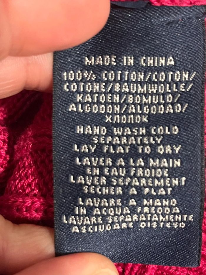 Pull à torsades fushia Ralph Lauren L - photo numéro 5