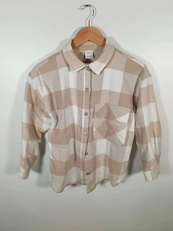 C7 veste carreaux beige Zara 11-12 ans