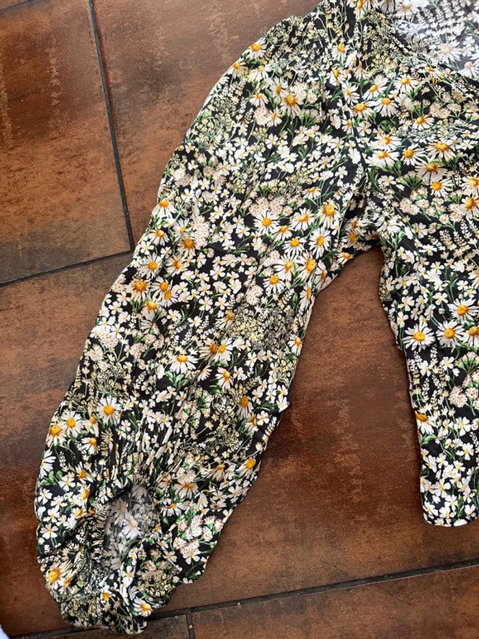 Chemisier court fleuris manche bouffante H&M - photo numéro 2