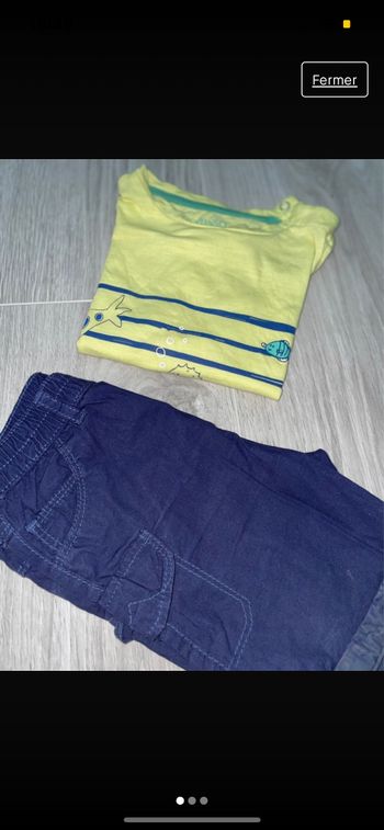 Short et T-shirt 2 ans