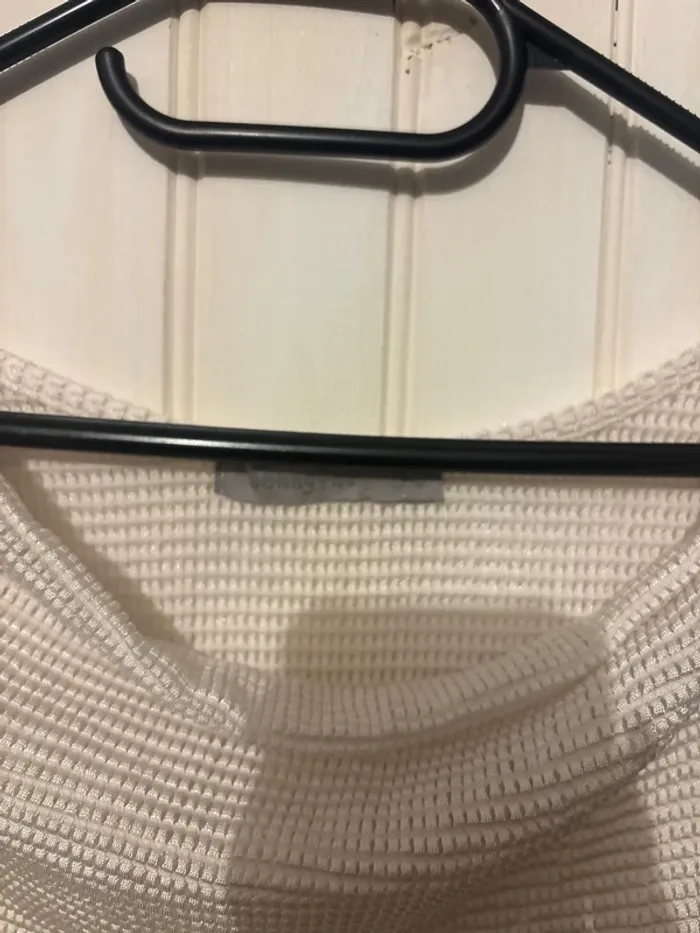 Top maille beige - photo numéro 2