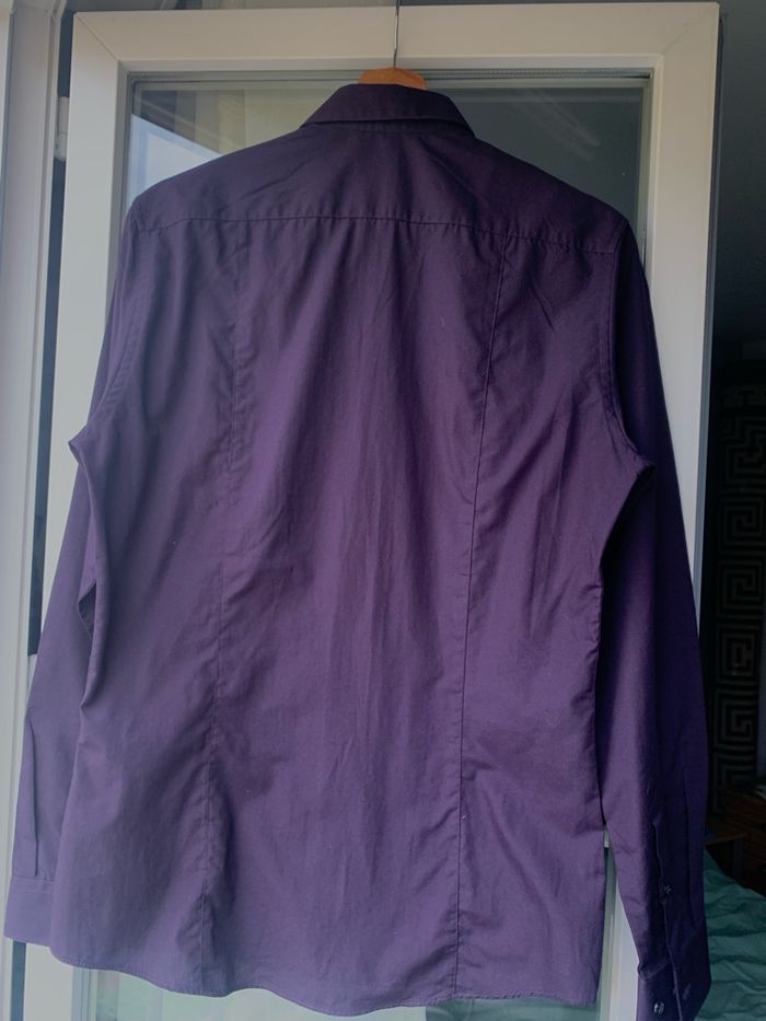 Chemise H&M violet bordeaux taille S - photo numéro 3