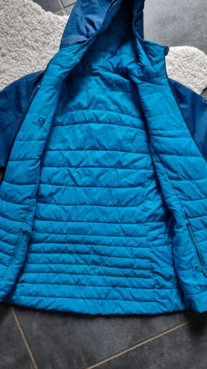 Blouson réversible bleu Salomon Drifter XS sport randonnée ski  trail - photo numéro 2