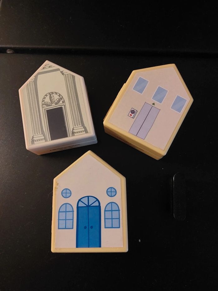 3 petites maison / scènes Peppa Pig