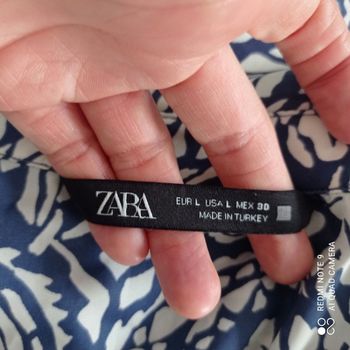 Chemise à motifs bleus t40 Zara