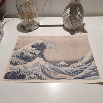 Estampe la vague de Kanagawa ( Hokusai )