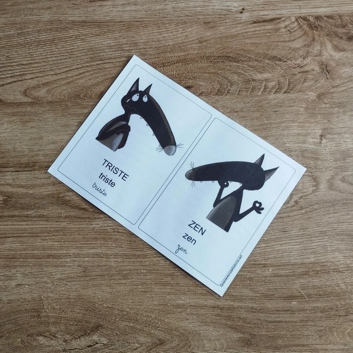 ⭐ Lot de 12 feuilles humeur plastifier Le loup qui #emyfleury_cartes - photo numéro 10