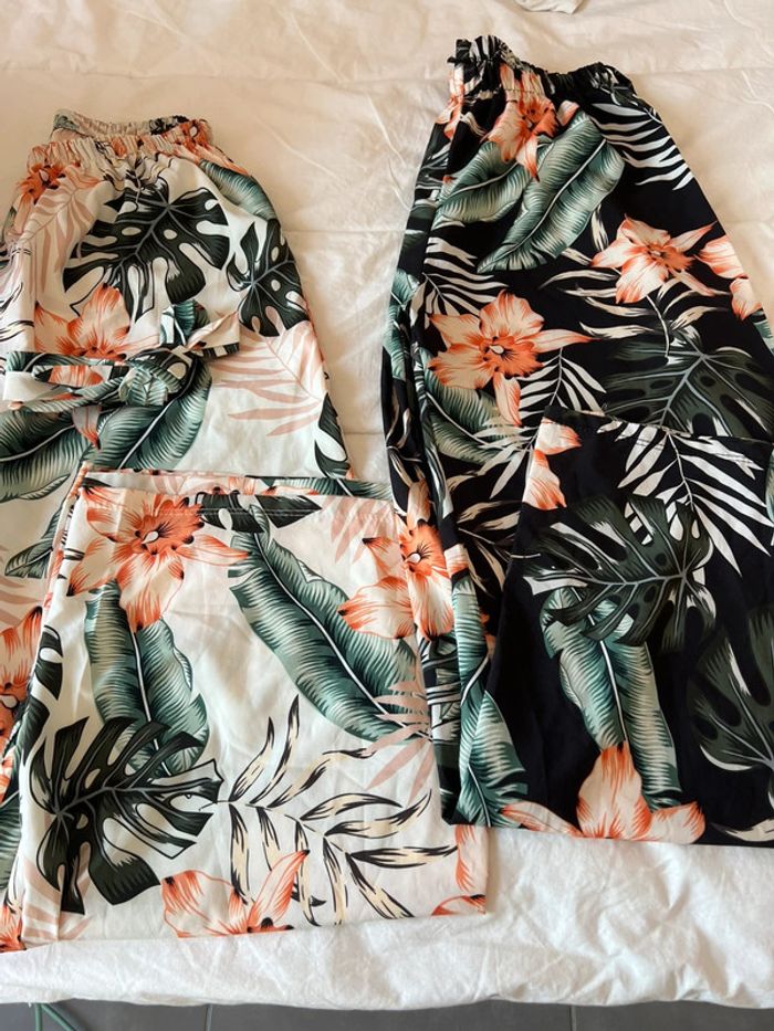 Pantalon Large Fleurs Hawaii Taille Unique - photo numéro 4