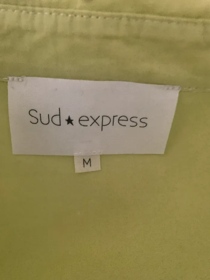 Chemise Sud express vert clair taille M 100%voton - photo numéro 10
