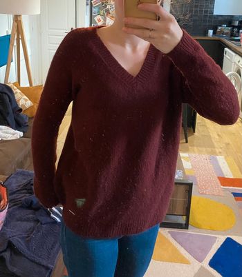 Pull en maille bordeaux Superdry en 36
