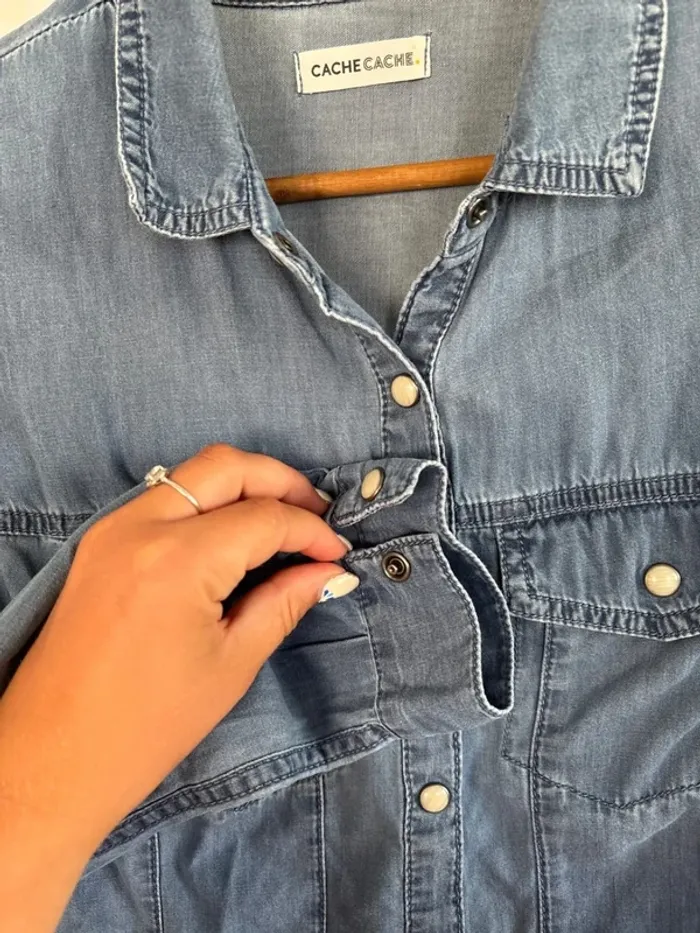Chemise style jean Cache cache taille 34/XS - photo numéro 5