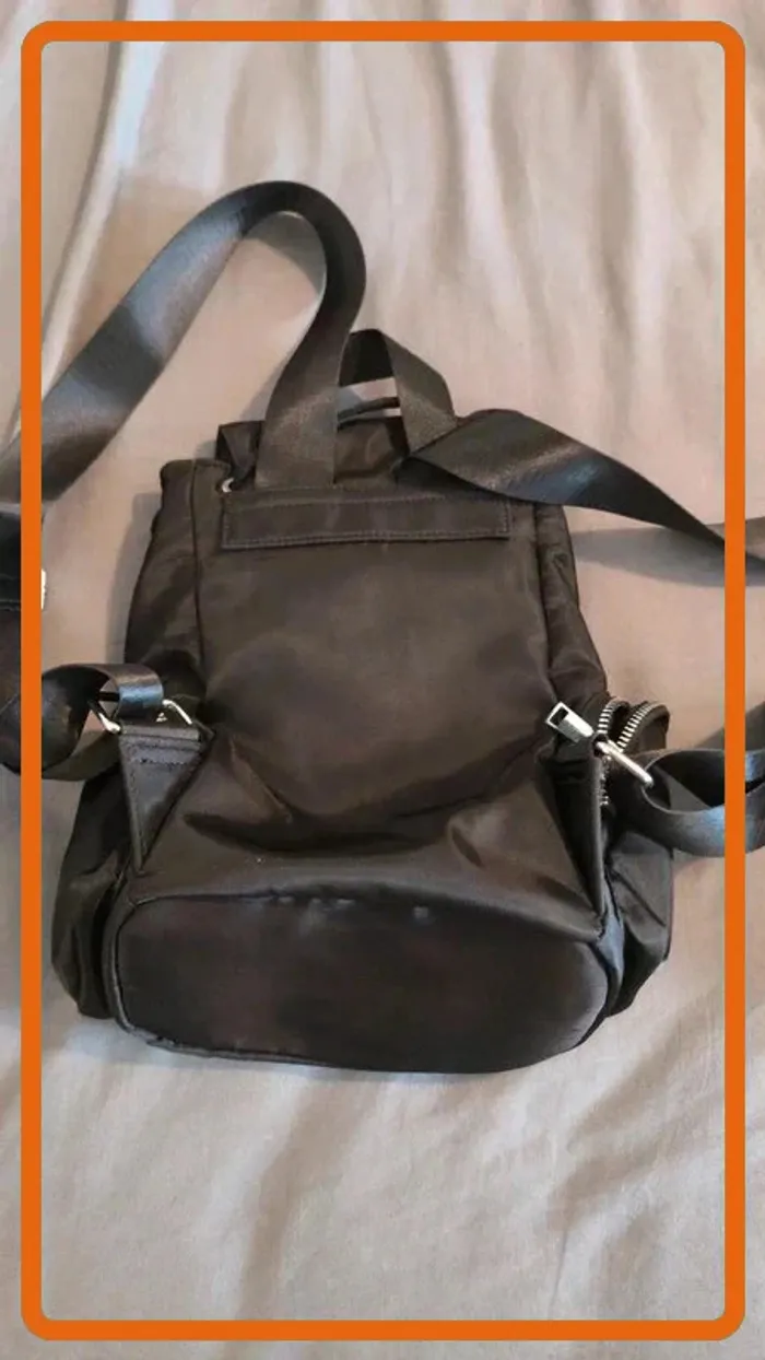 Petit Sac à main/sac à dos noir - photo numéro 2