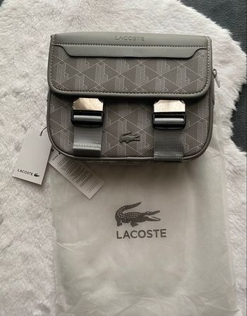 Sacoche Lacoste Grise - Neuve avec étiquette