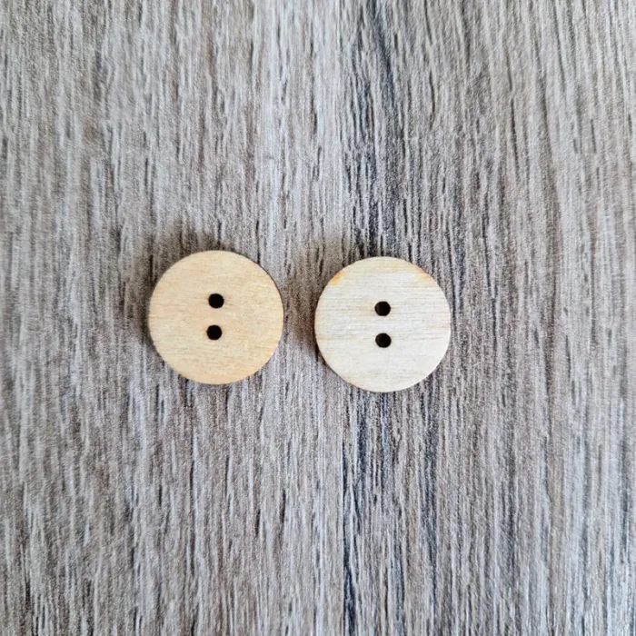 Lot de 2 boutons en bois vintage - photo numéro 2