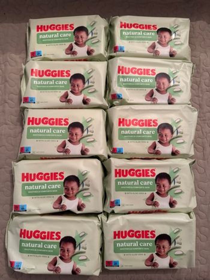 Lingettes Huggies Natural. Care Aloe Vera