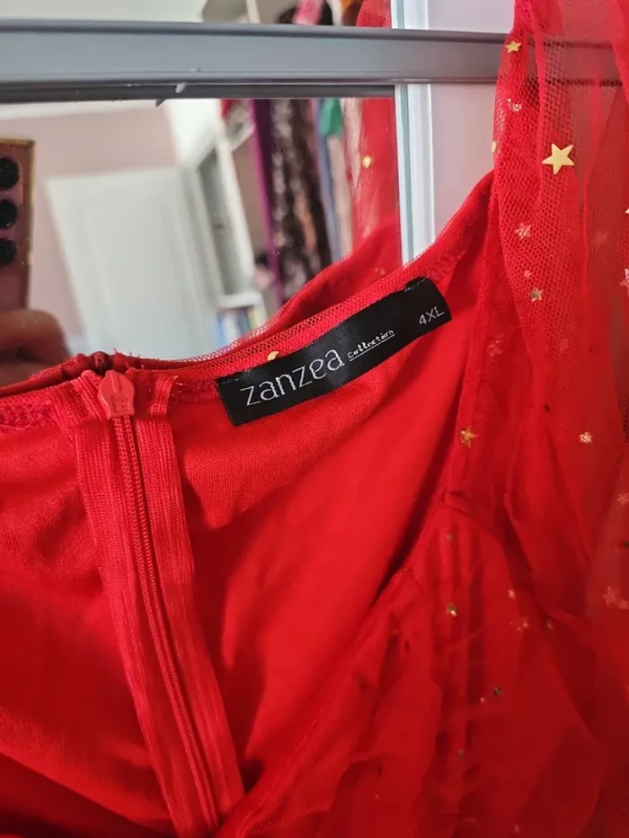 Robe de fête rouge 4xl - photo numéro 3