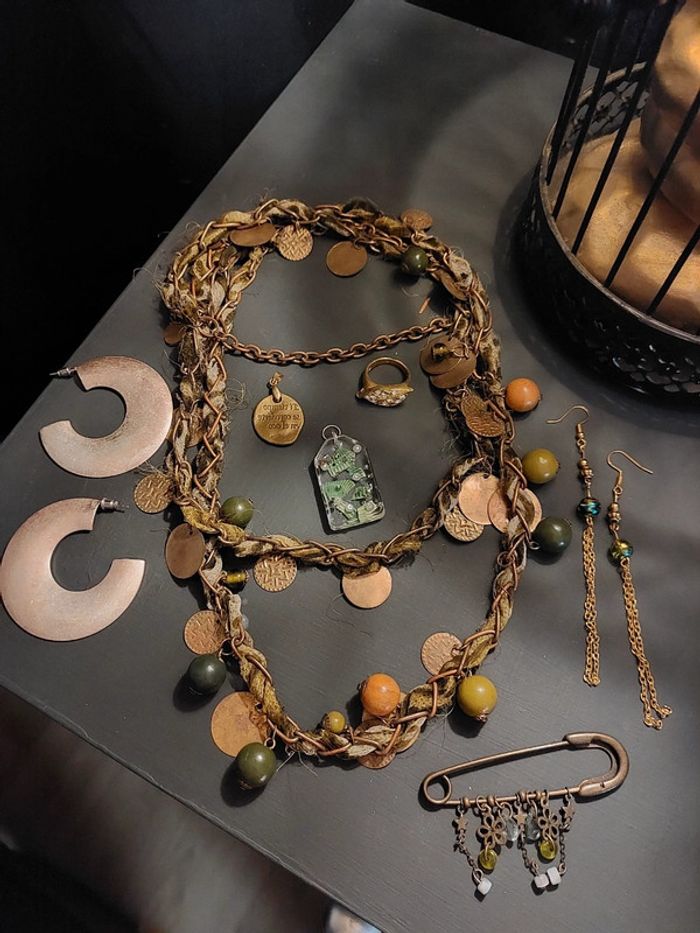 Lot de bijoux vintage ethnique bohème - photo numéro 2