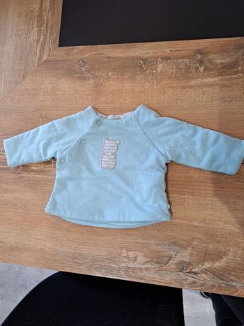 Gilet molletonné 1 mois Obaïbi Okaïdi neuf sans etiquette