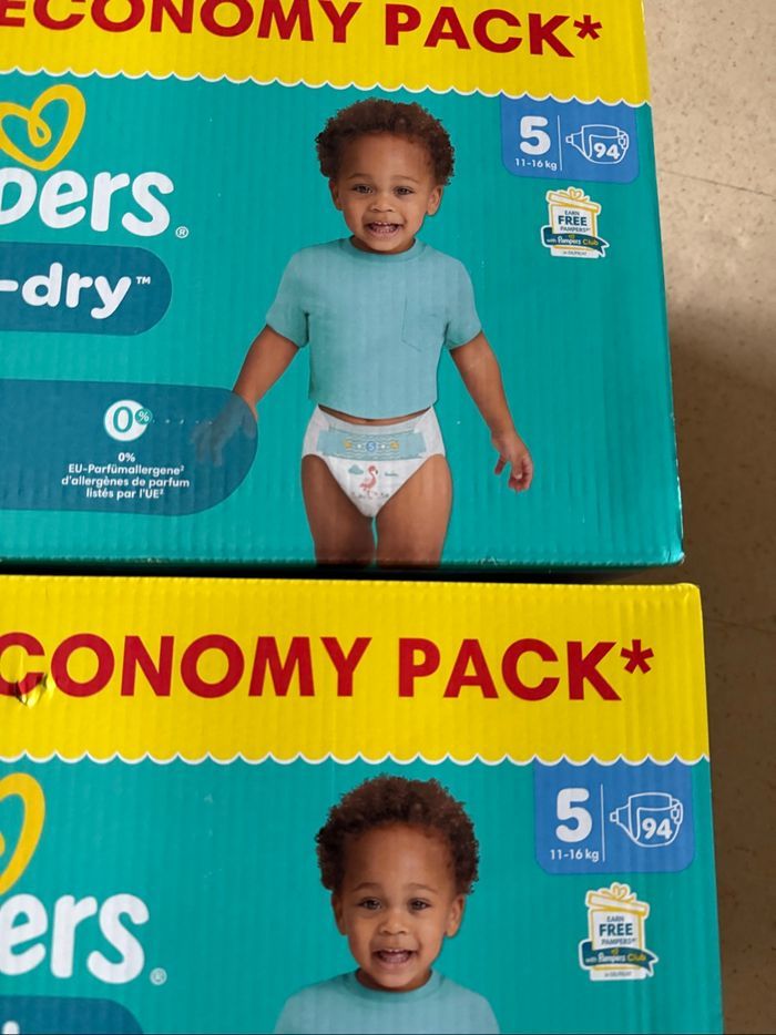Lot de 2 maxi Pampers baby dry  taille 5 - photo numéro 2