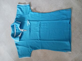 Polo turquoise et blanc Taille S Brooks Belle qualité Neuf 100 % coton