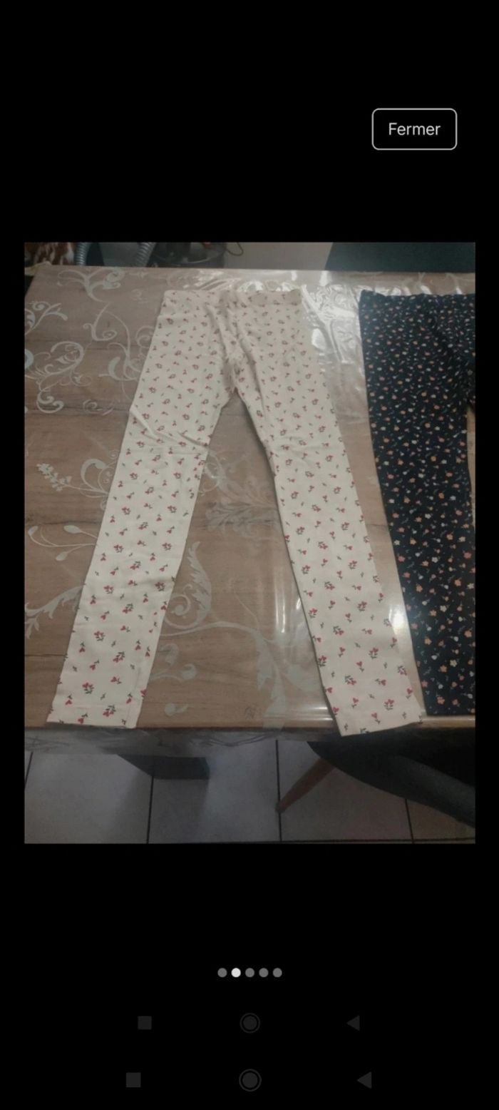 2 leggings longs fille 10 ans - photo numéro 2