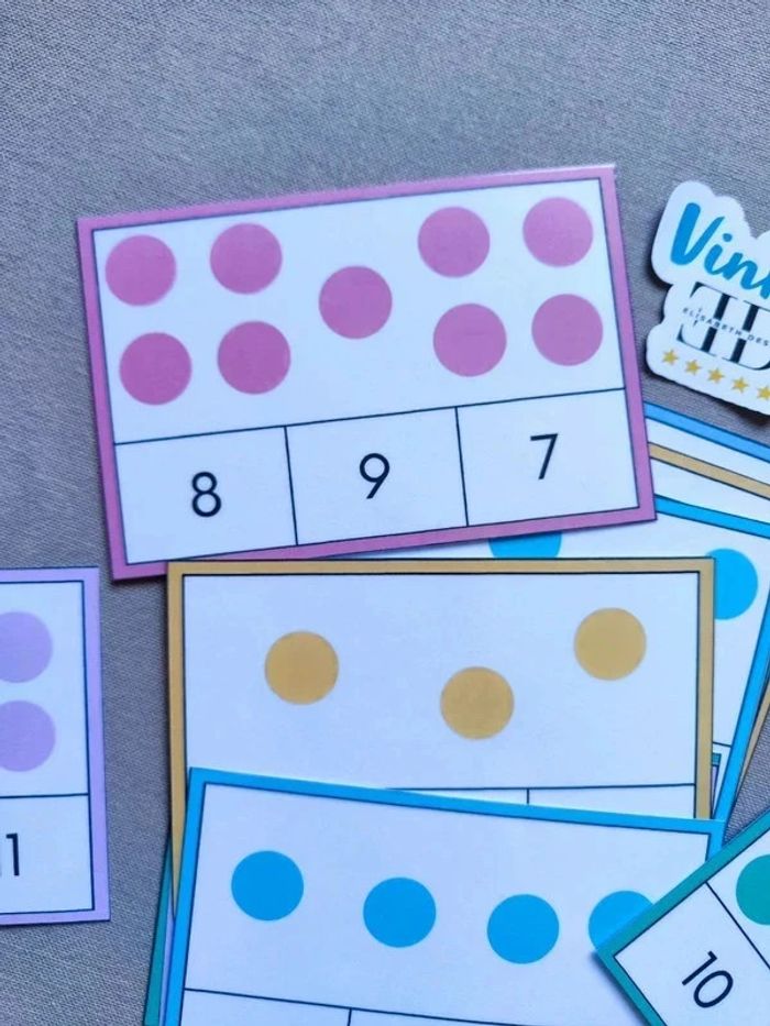 20 grandes cartes à pince pour compter - photo numéro 4