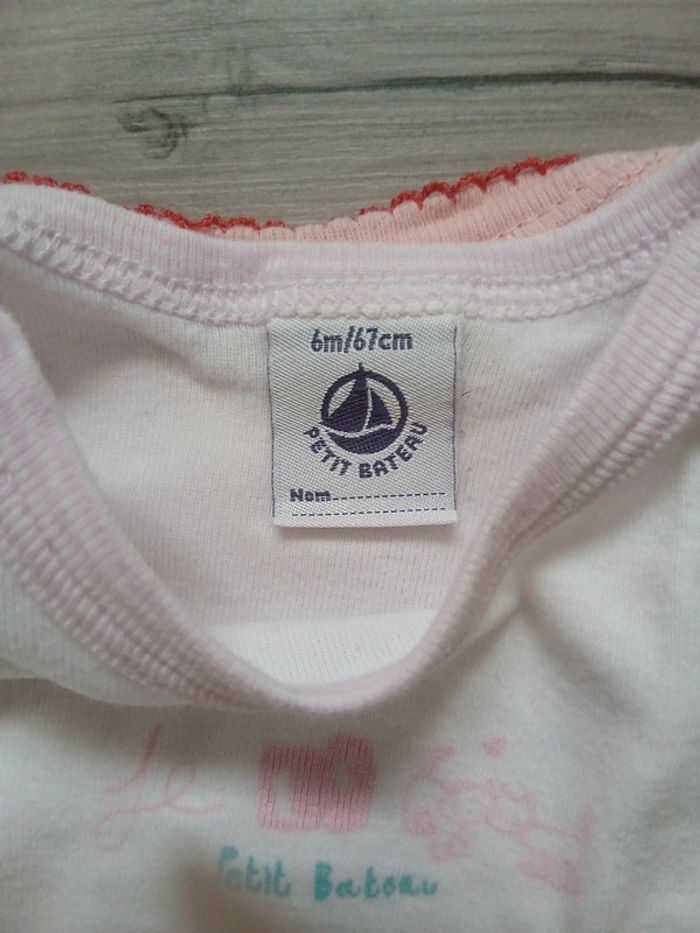 Lots bodies manches longues ~ Petit Bateau ~ 6mois (67cm) - photo numéro 4